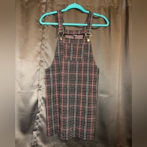 Pretty Flannel overall dress!
